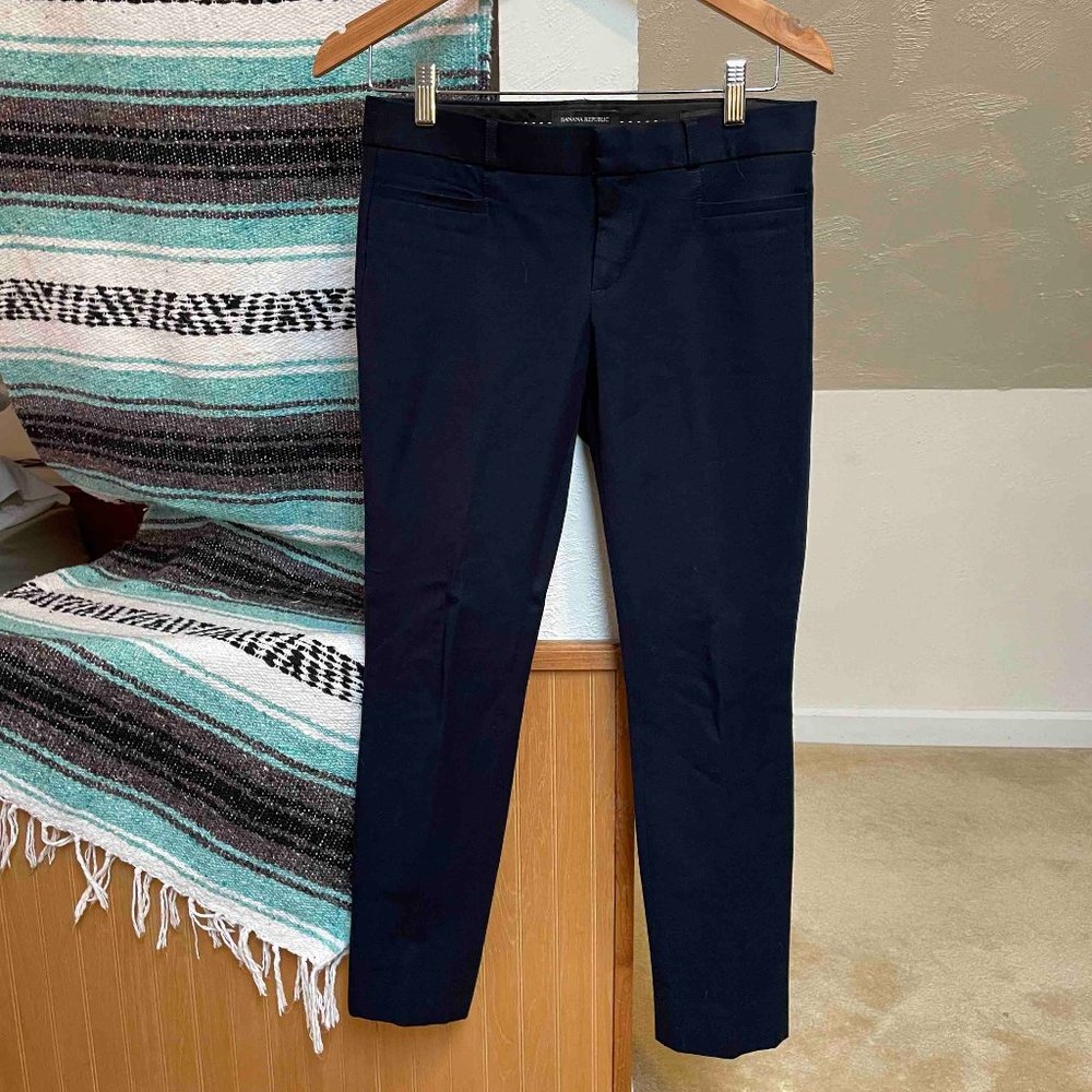Banana Republic Sloan Dress Pant Women's 2 Dark Blue